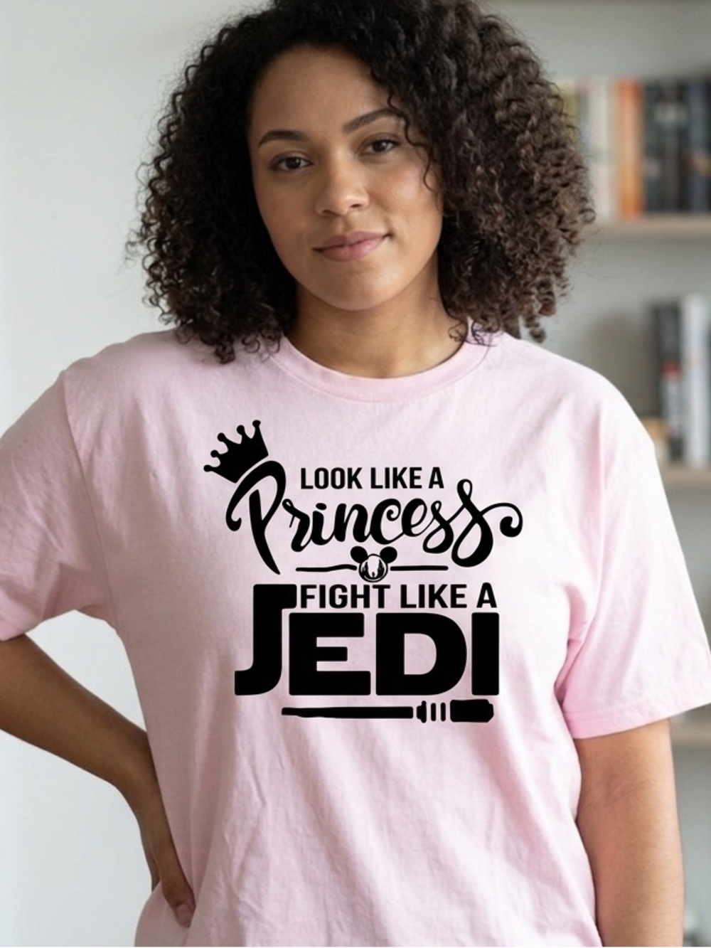 Pink 'Look Like a Princess Fight Like a Jedi' Graphic Tee
